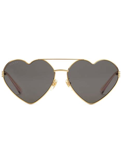 gucci heart glasses|Gucci heart frame sunglasses.